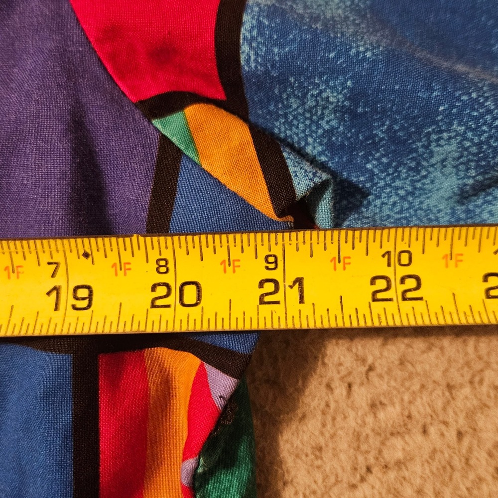 Vintage Wrangler Western Shirt Mens Large Multi Color Geometric Block Print 90s - Picture 7 of 9